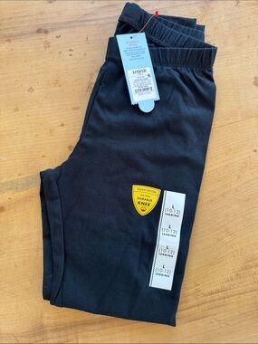 Cat and Jack Kids Black Leggings with Durable Knee - L (10-12) NWT